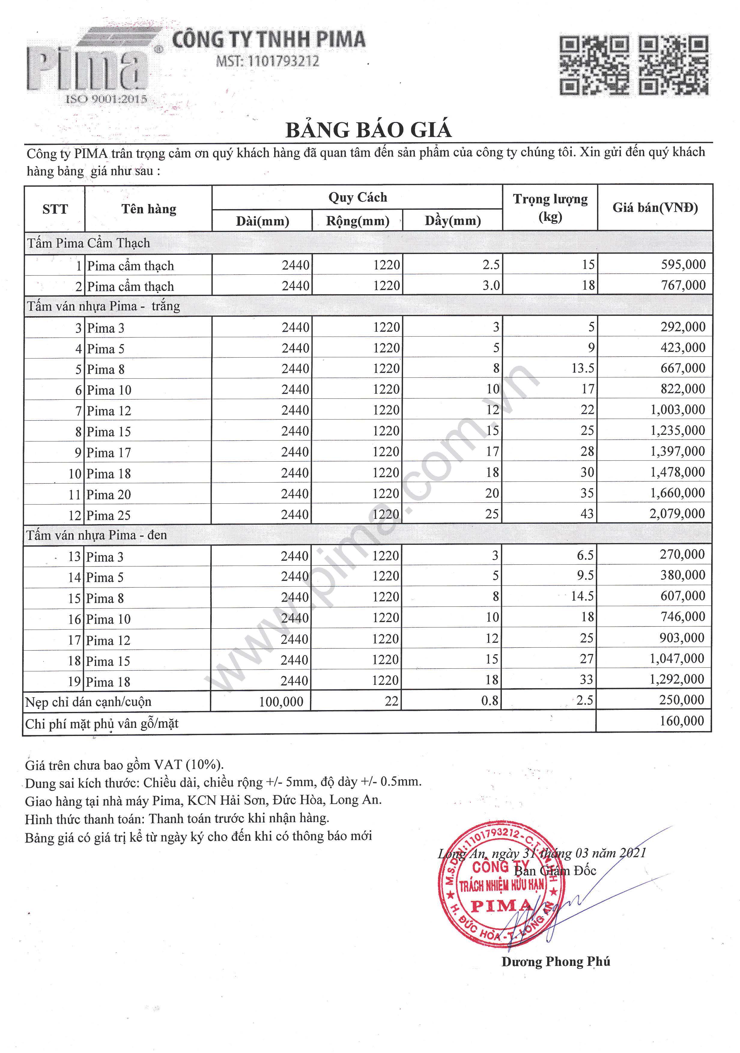 BẢNG GIÁ TẤM NHỰA VÁN NHỰA GỖ NHỰA LÀM TỦ BẾP - NHÀ MÁY SẢN XUẤT