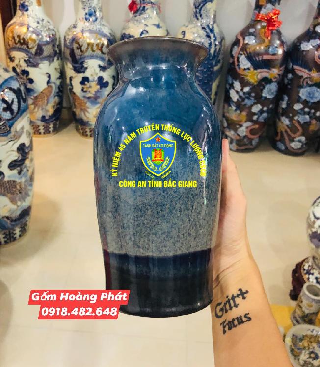 Đơn hàng lọ hoa in logo làm quà tặng cho Công An Tỉnh Bắc Giang 262