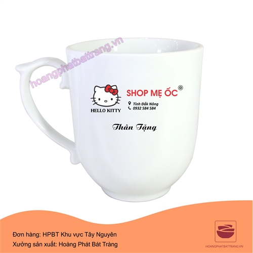 Cốc in logo Shop Mẹ Ốc