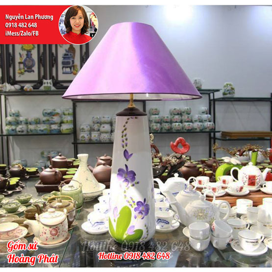 Äèn ngá»§ gá»m sứ Men Äá» DN237