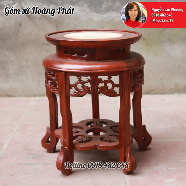 Đôn gỗ hương 50cm