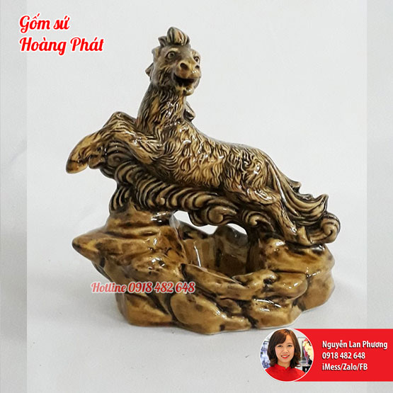 Gạt tàn gốm linh vật Ngựa - tuổi Ngọ