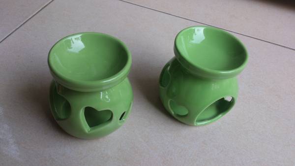  Đèn đốt tinh dầu bằng nến trái tim - Gốm sứ Bát Tràng 003