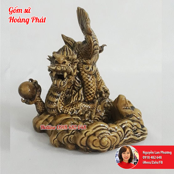 Gạt tàn gốm linh vật Rồng - tuổi Thìn
