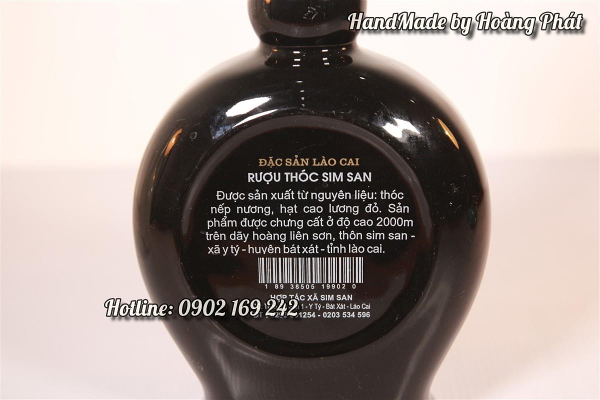 Nậm rượu in ấn logo Đặc sản Lào Cai - Rượu thóc Sim San 1