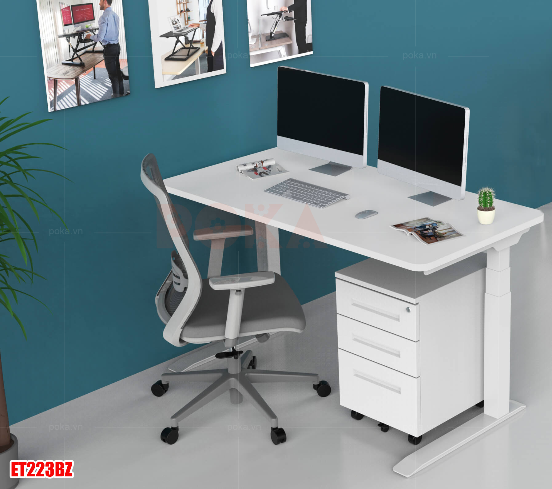 Bàn làm việc đứng công thái học tốt cho sức khoẻ