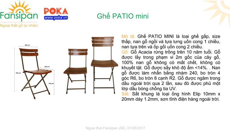 ghế patio mini