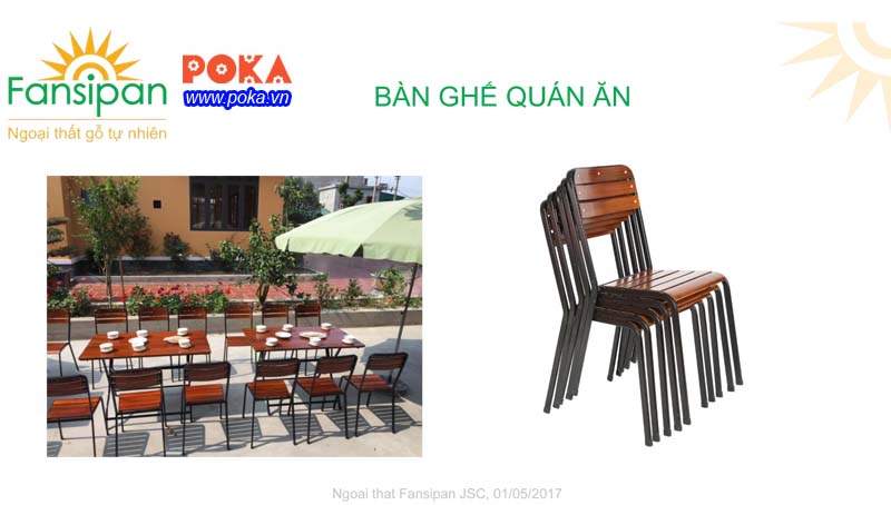 bàn ghế quán ăn