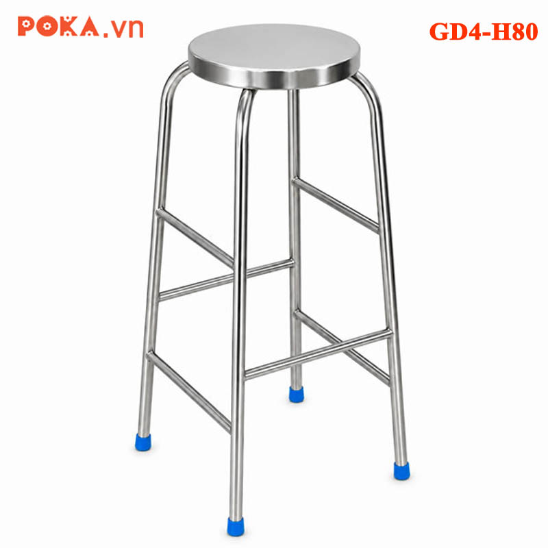 Ghế đôn inox 4 chân cao 80cm GD4-H80