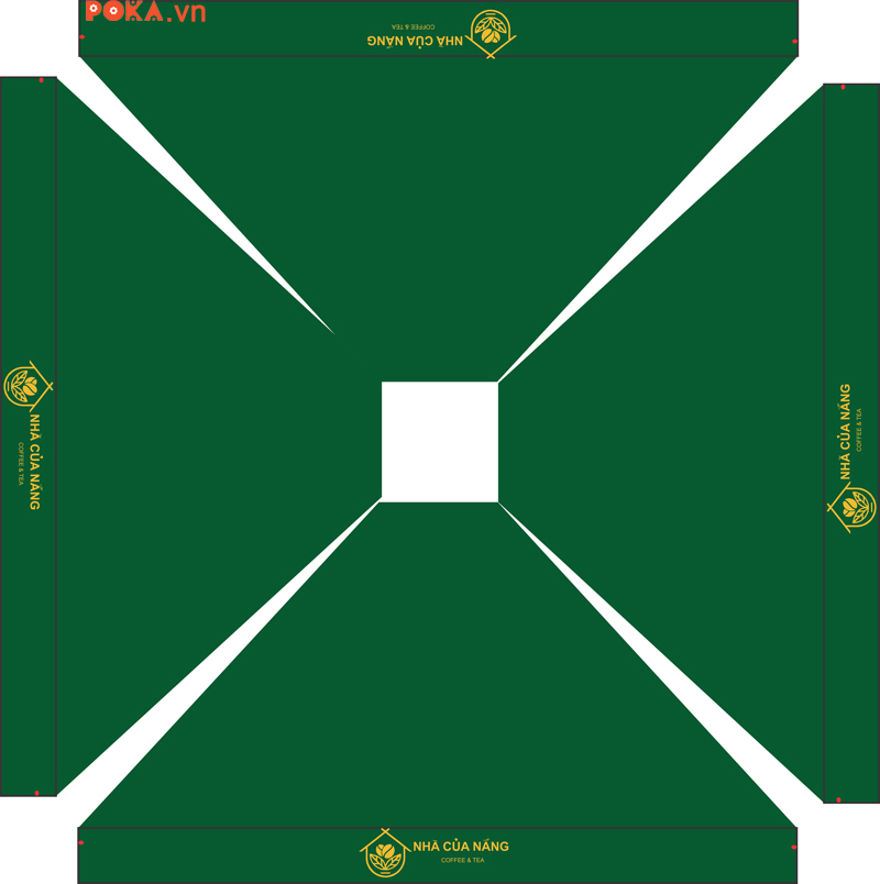 Ô dù ngoài trời in logo