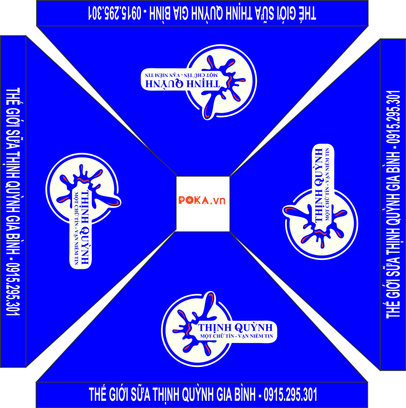 Báo giá dù lệch tâm in logo