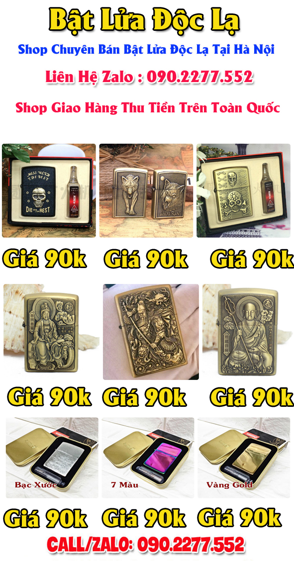 Bán bật lửa zippo độc hình nổi giá chỉ từ 90k tại  vũ hữu  hà nội
