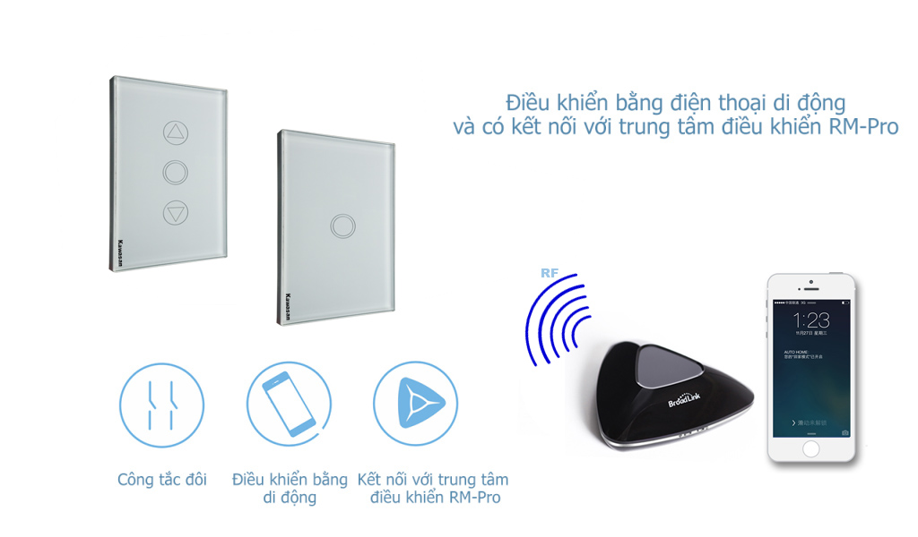 Bộ công tắc điều khiển qua Wifi