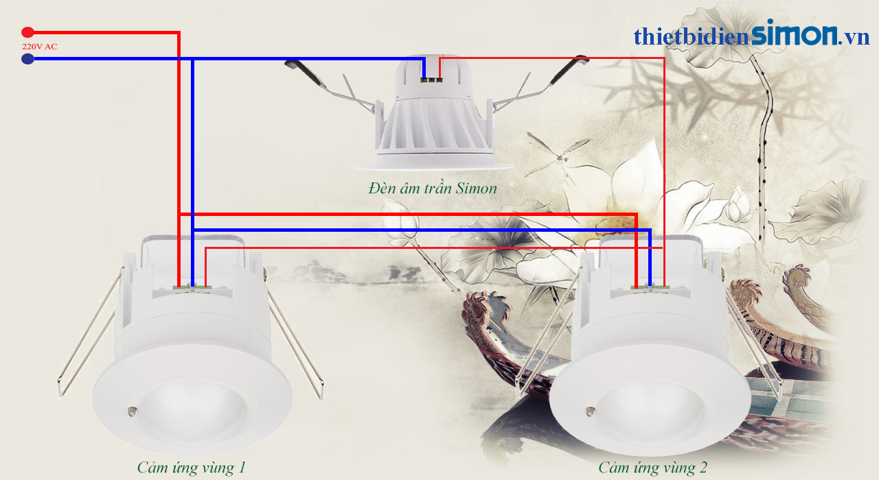 Cách lắp 2 công tắc cảm ứng điều khiển 1 bóng đèn