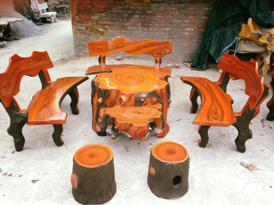 Lý do người Việt chọn mua bàn ghế đá xi măng giả gỗ ?
