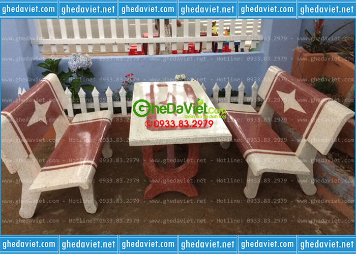 MẪU BÀN GHẾ ĐÁ SÂN VƯỜN ĐA DẠNG KIỂU DÁNG HÌNH TRÒN CHỮ NHẬT