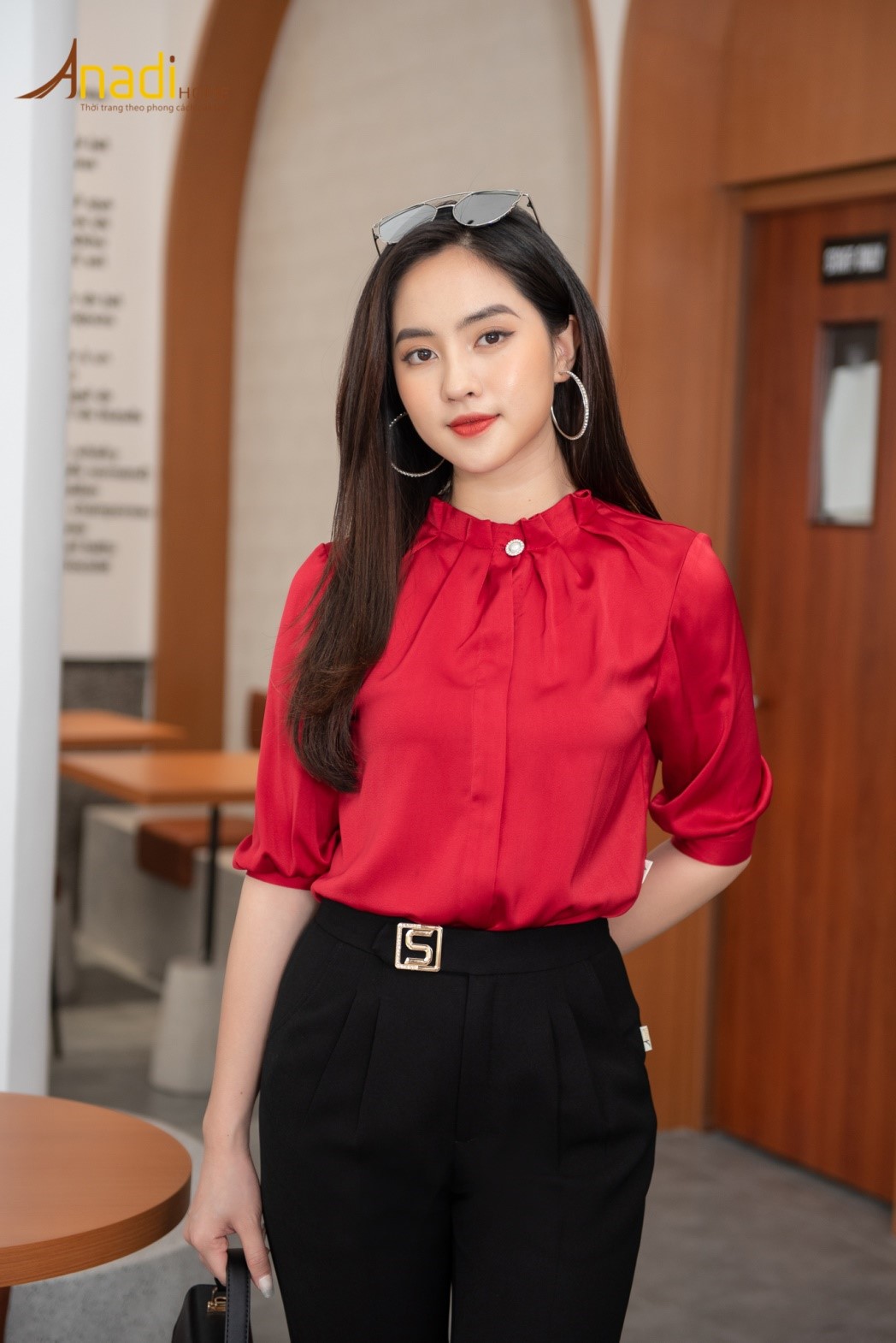 Đồng phục áo sơ mi công ty công sở cao cấp  Màu đỏ đô 9a  Đồng Phục Thịnh  Vượng