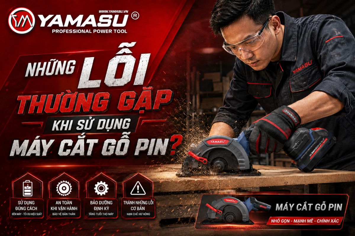 07 lỗi thường gặp khi sử dụng máy cắt gỗ pin