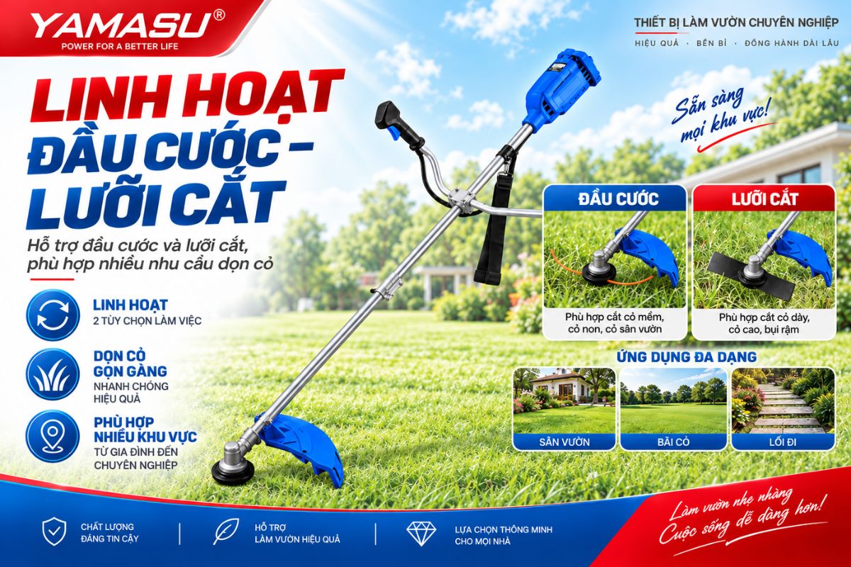 Chọn pin cho máy cắt cỏ pin công suất lớn