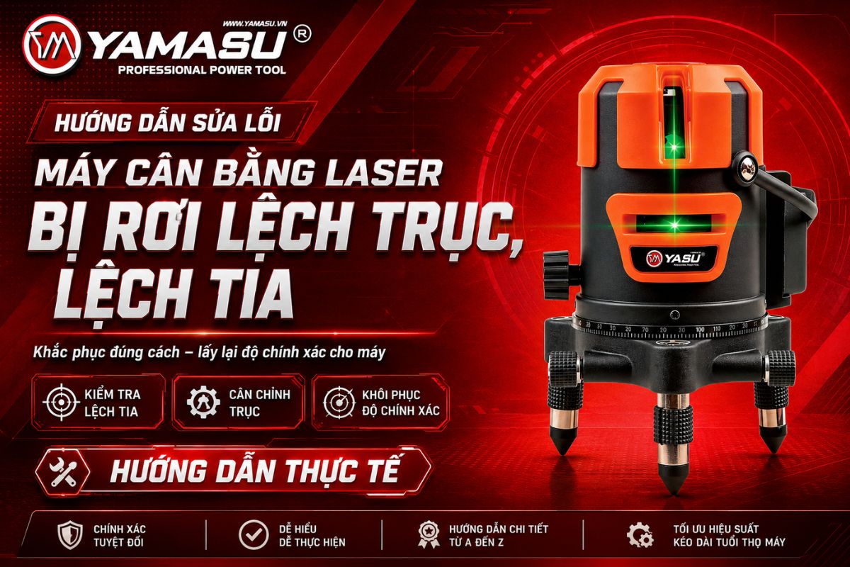 Hiện tượng máy cân bằng laser bị lệch trục, lệch tia?
