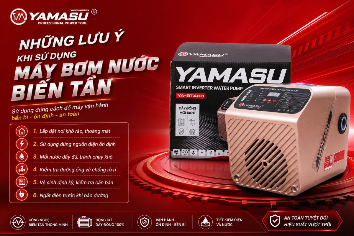 Lắp đặt máy bơm nước biến tần đúng vị trí