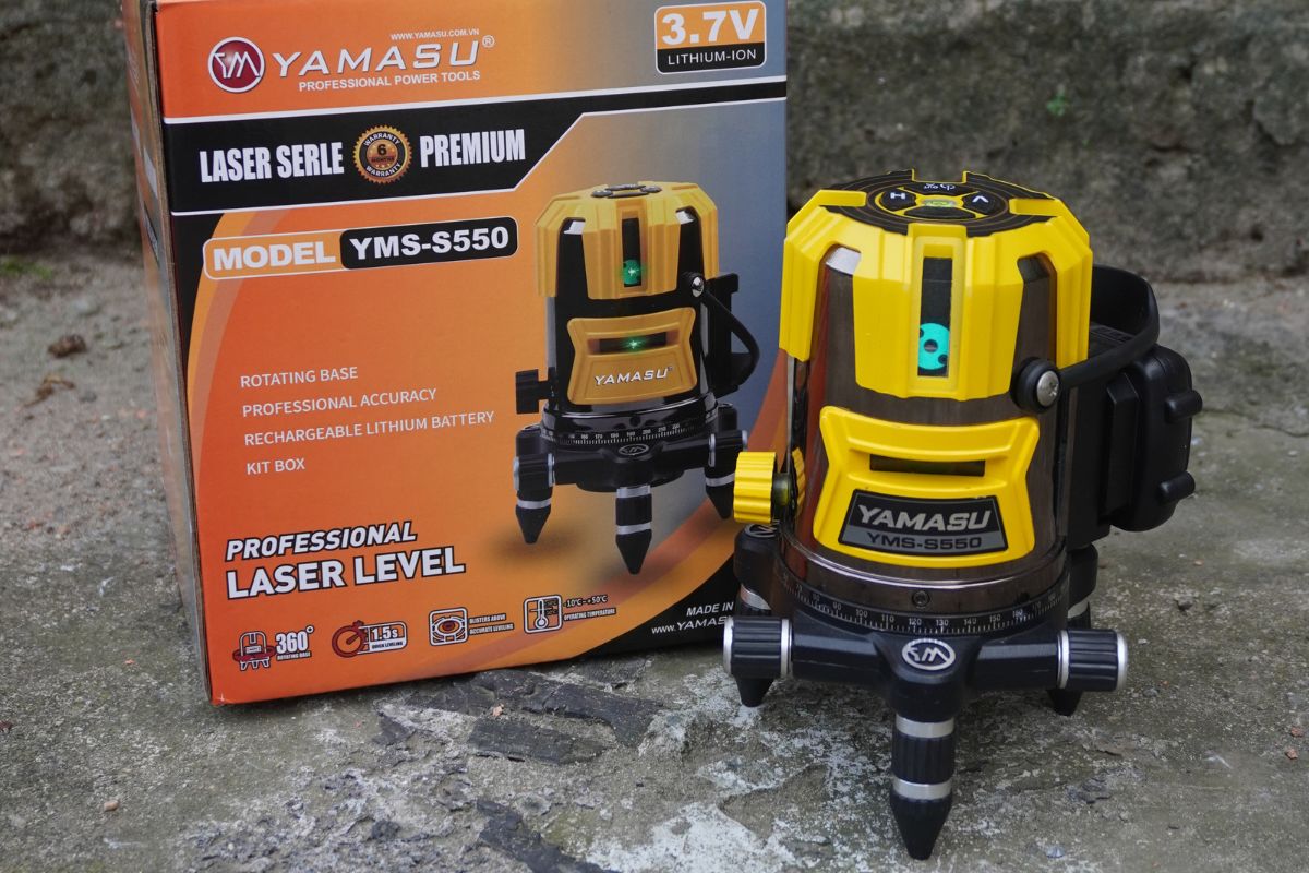MÁY CÂN MỰC LASER 5 TIA XANH YAMASU YMS-S550 SERIE S