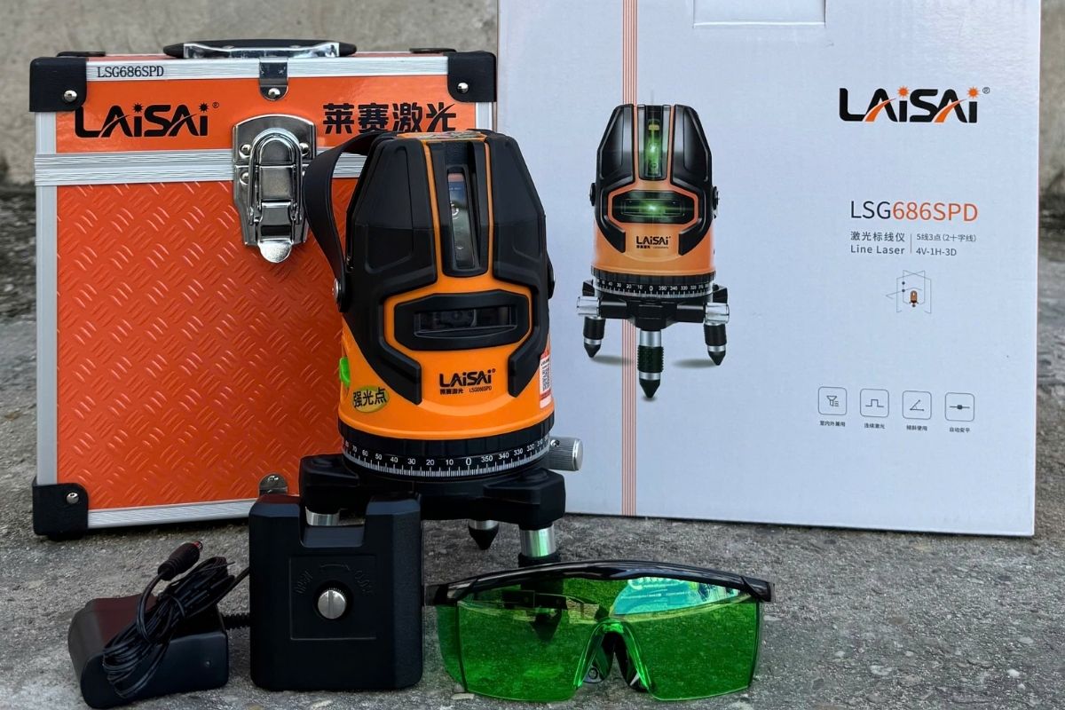 MÁY CÂN BẰNG LASER LAISAI LSG-686SPD 5 TIA XANH CHÍNH HÃNG