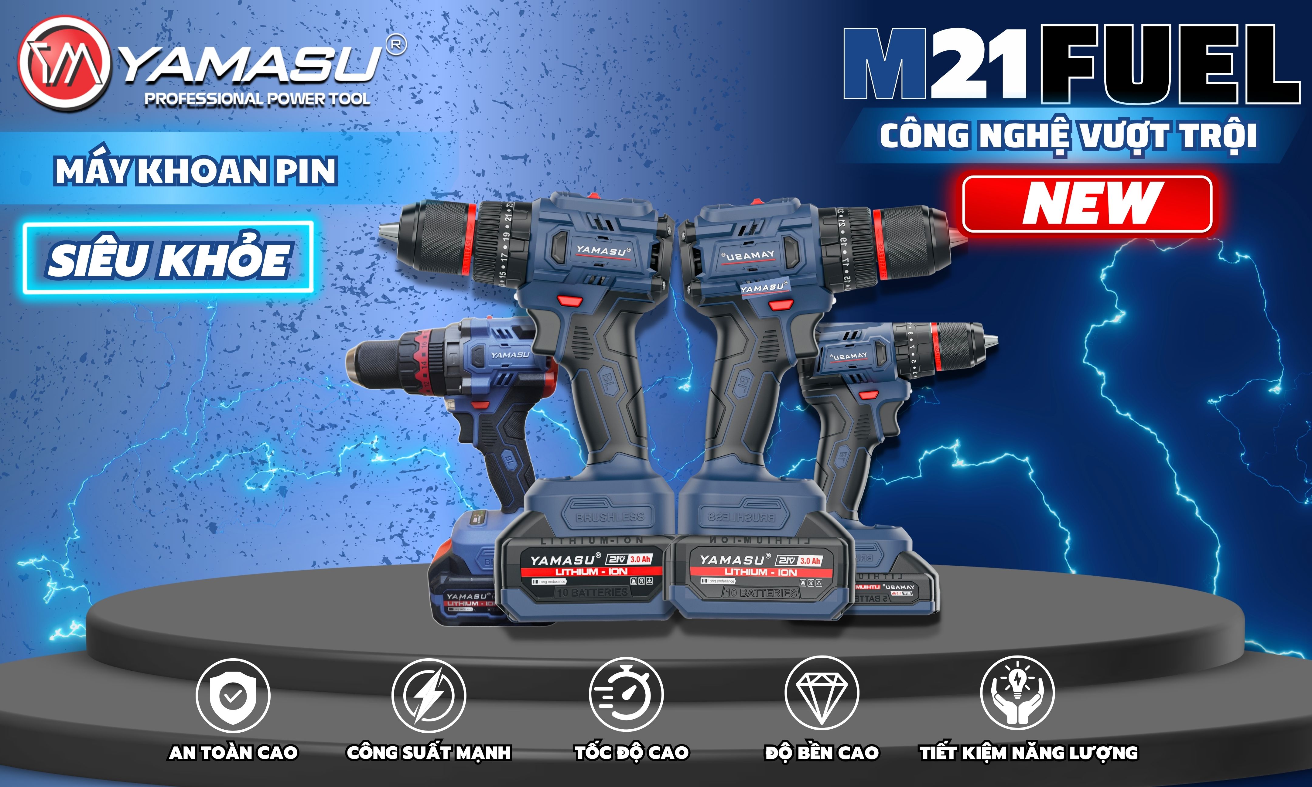 Máy khoan tường dùng pin hiệu suất vượt trội