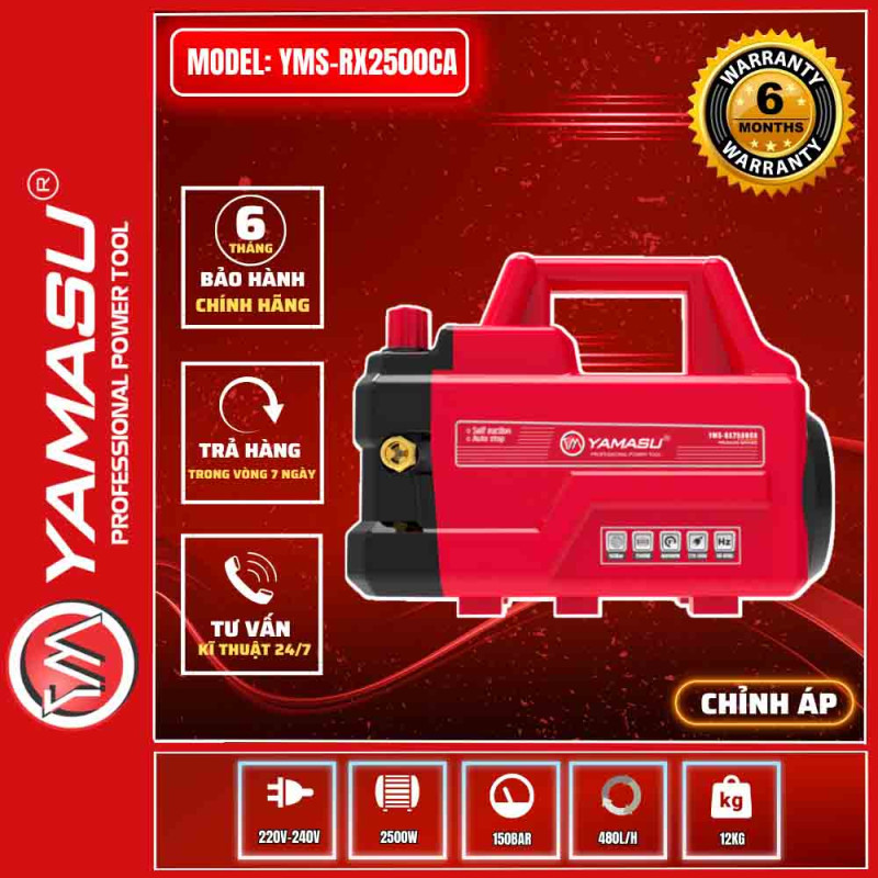 MÁY RỬA XE Ô TÔ TẢI CAO ÁP YAMASU YMS-2500CA (CHỈNH ÁP)