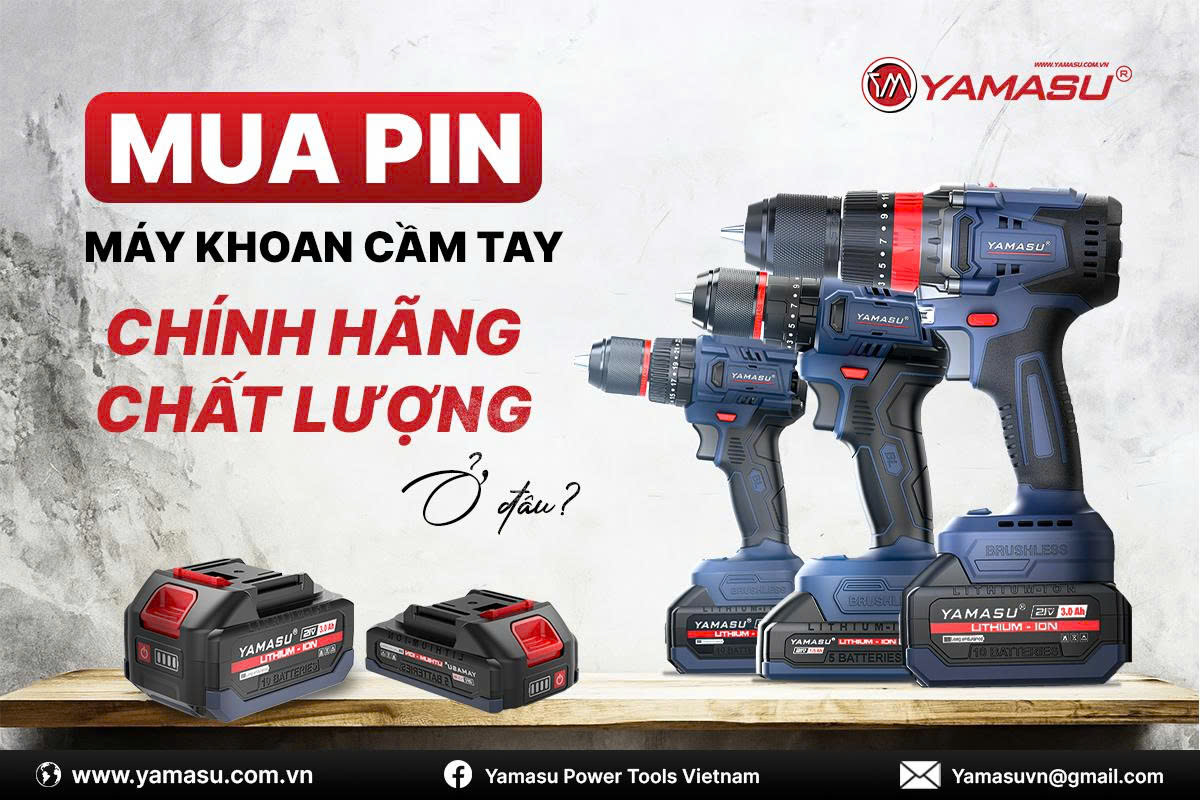 Mua pin máy khoan chính hãng chất lượng ở đâu