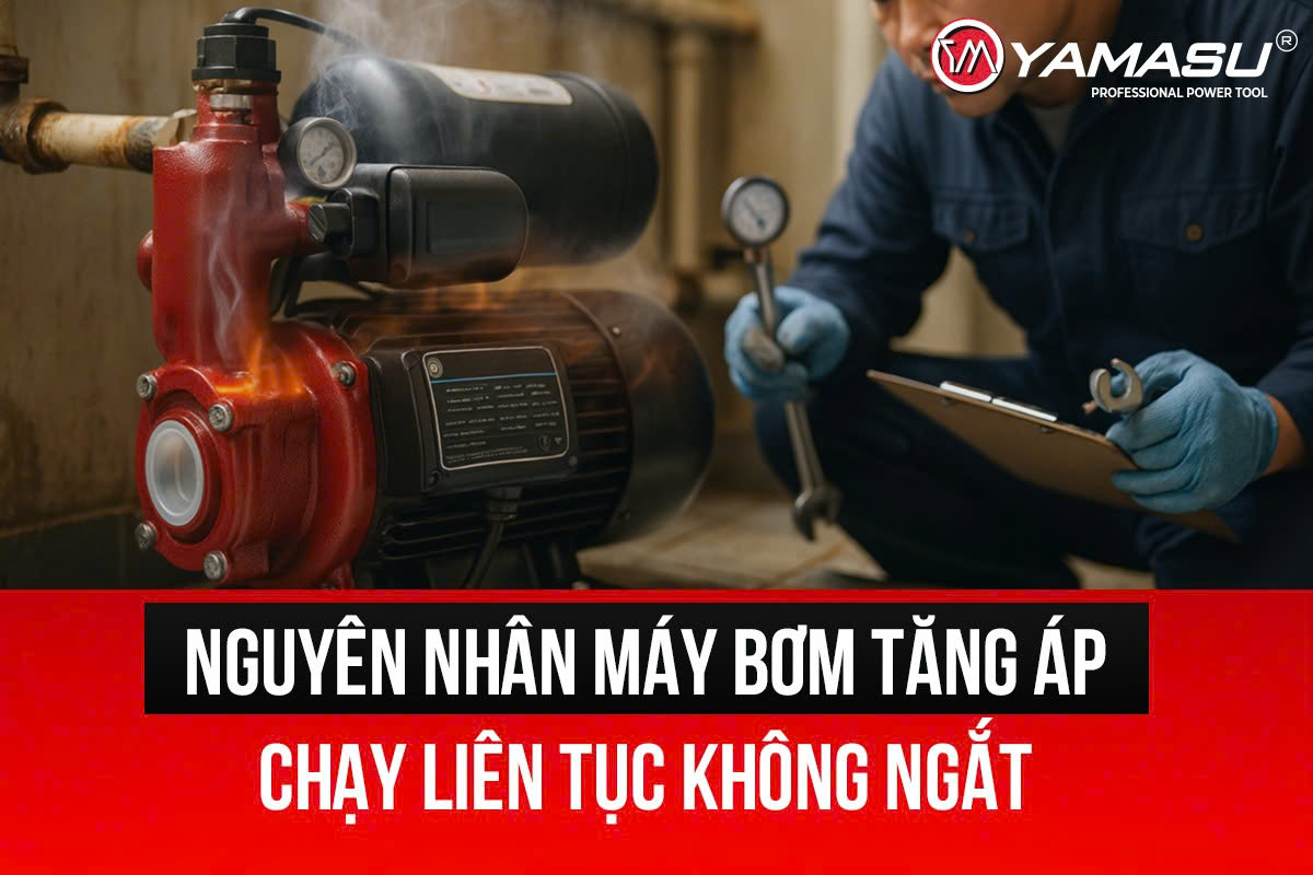 Nguyên nhân máy bơm tăng áp chạy liên tục không ngắt
