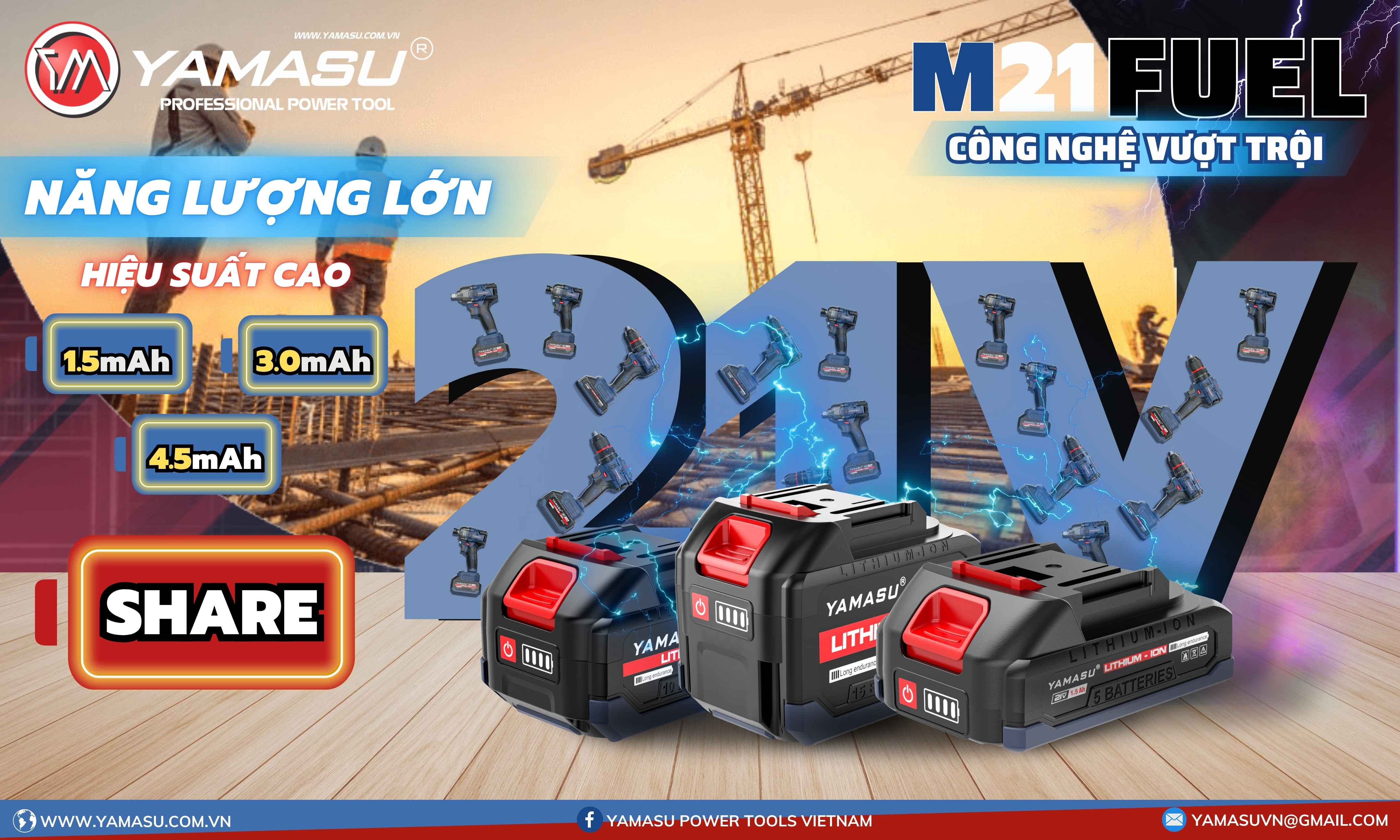 Pin máy khoan M21 pin Li-ion