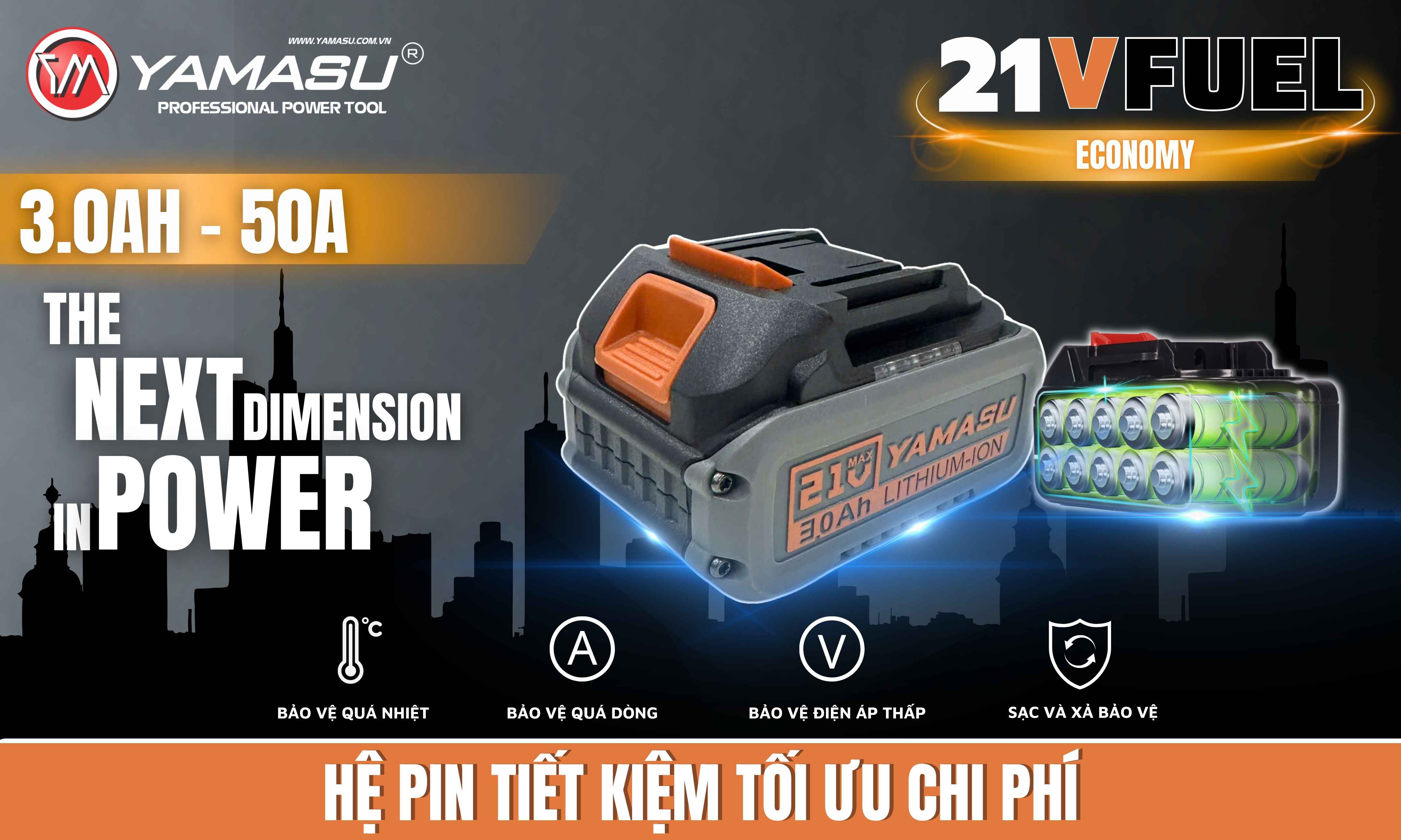 Pin máy khoan Yamasu chính hãng, chất lượng cao