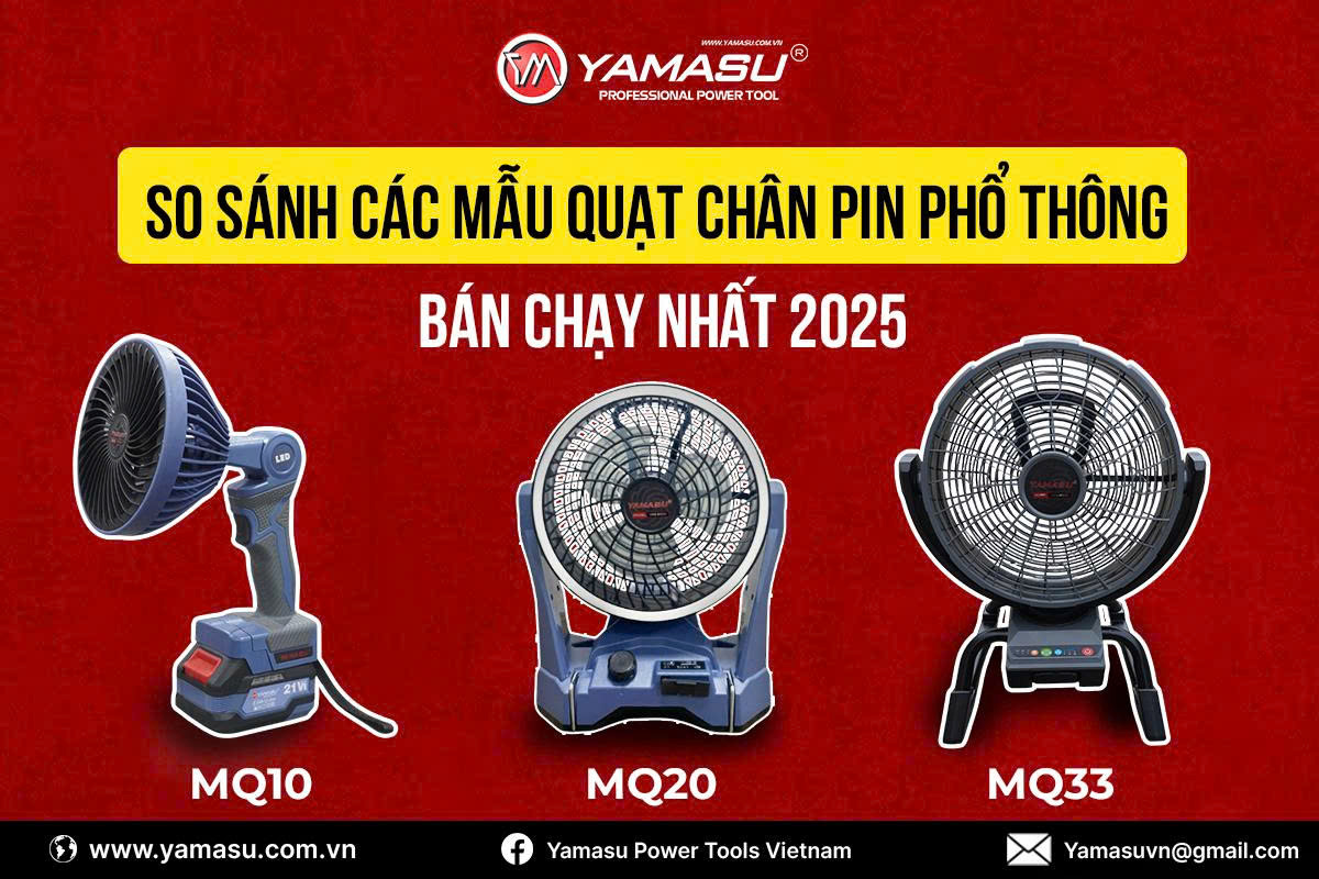 So sánh các mẫu quạt chân pin phổ thông bán chạy nhất năm 2025