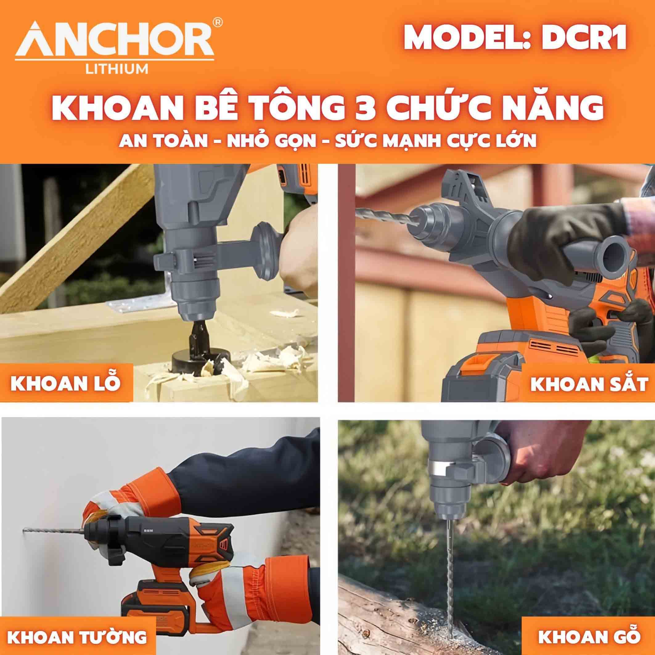 Ứng dụng máy khoan pin 3 chức năng