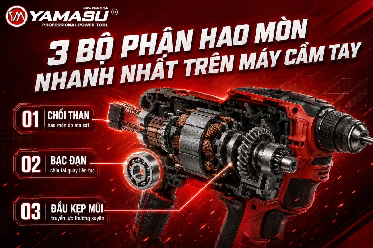 Vì sao máy cầm tay dễ bị hao mòn?