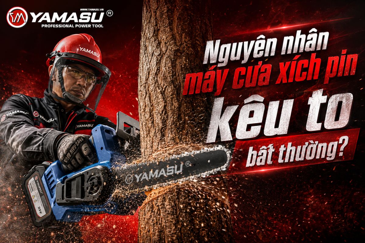Vì sao máy cưa xích phát ra tiếng kêu lớn?