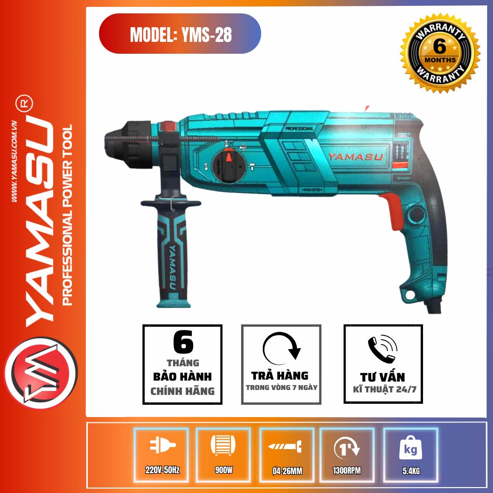 MÁY KHOAN BÊ TÔNG CÔNG SUẤT LỚN 900W YAMASU YMS-28