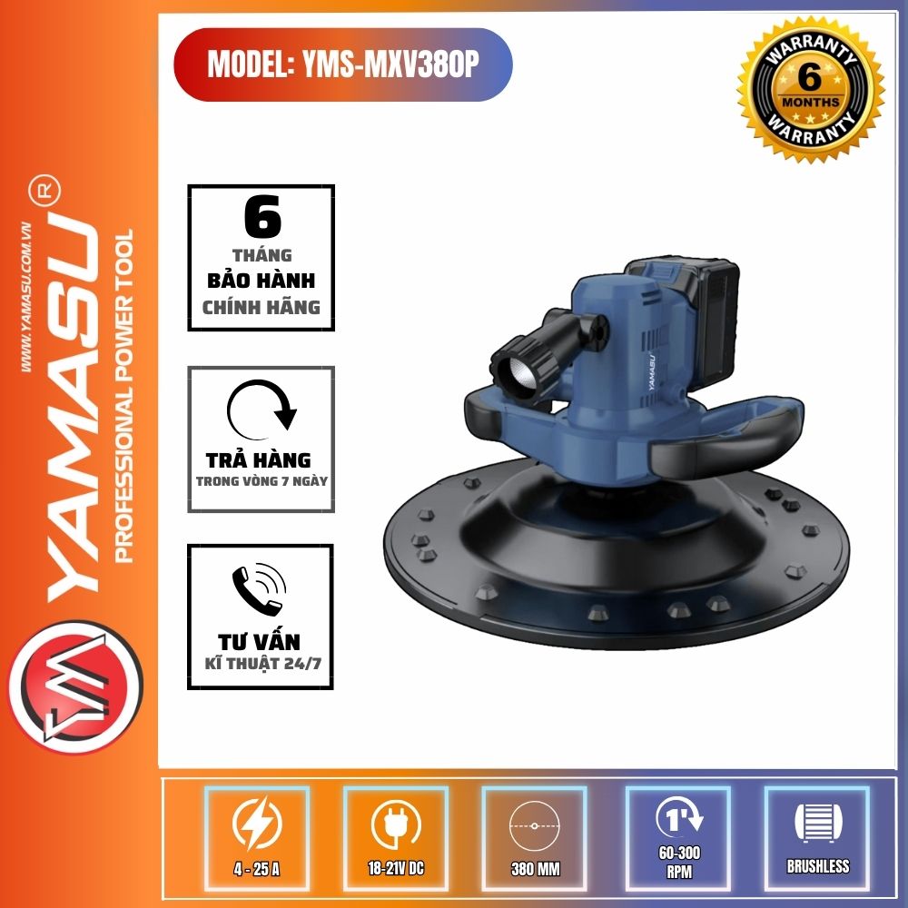 MÁY XOA VỮA PIN YAMASU YMS-MXV380P (THÂN MÁY)
