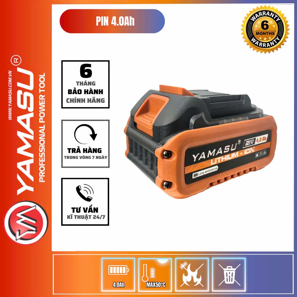 Pin Máy Khoan Yamasu M21-4.0Ah PRO