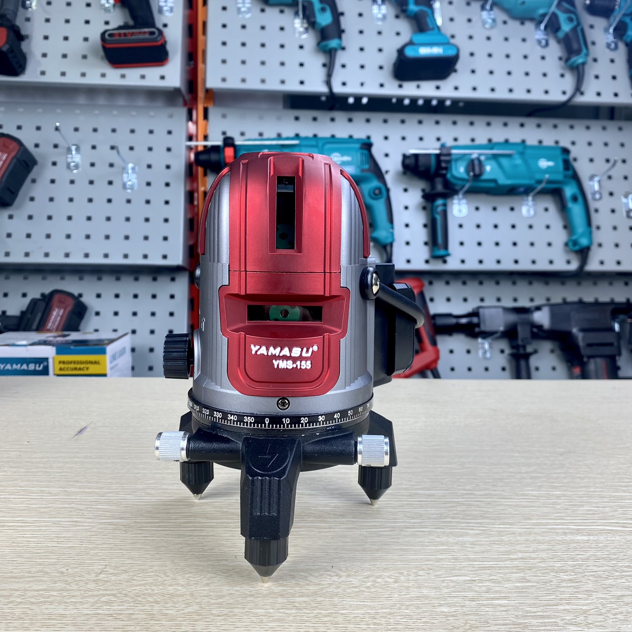 MÁY CÂN MỰC LASER YAMASU YMS-155 VỚI 5 TIA XANH SIÊU SÁNG TẶNG KÈM CHÂN ...