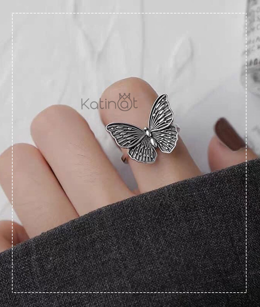 Nhẫn bạc hình con bướm | Katinat Jewelry