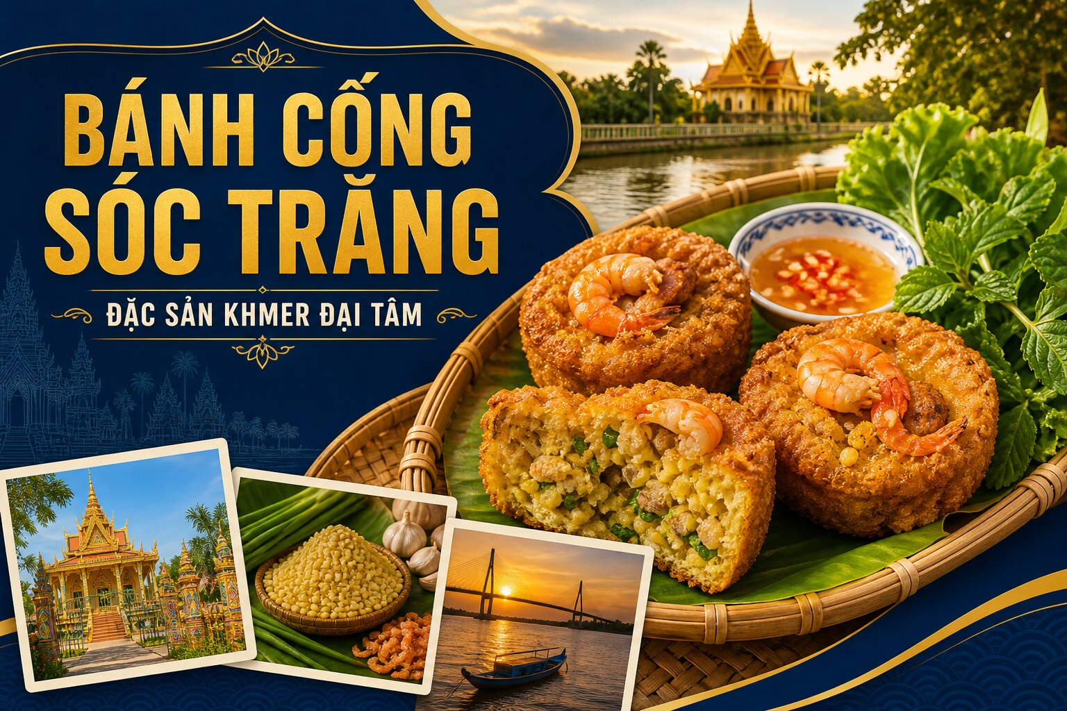 Bánh Cống Sóc Trăng: Đặc Sản Khmer Làng Đại Tâm