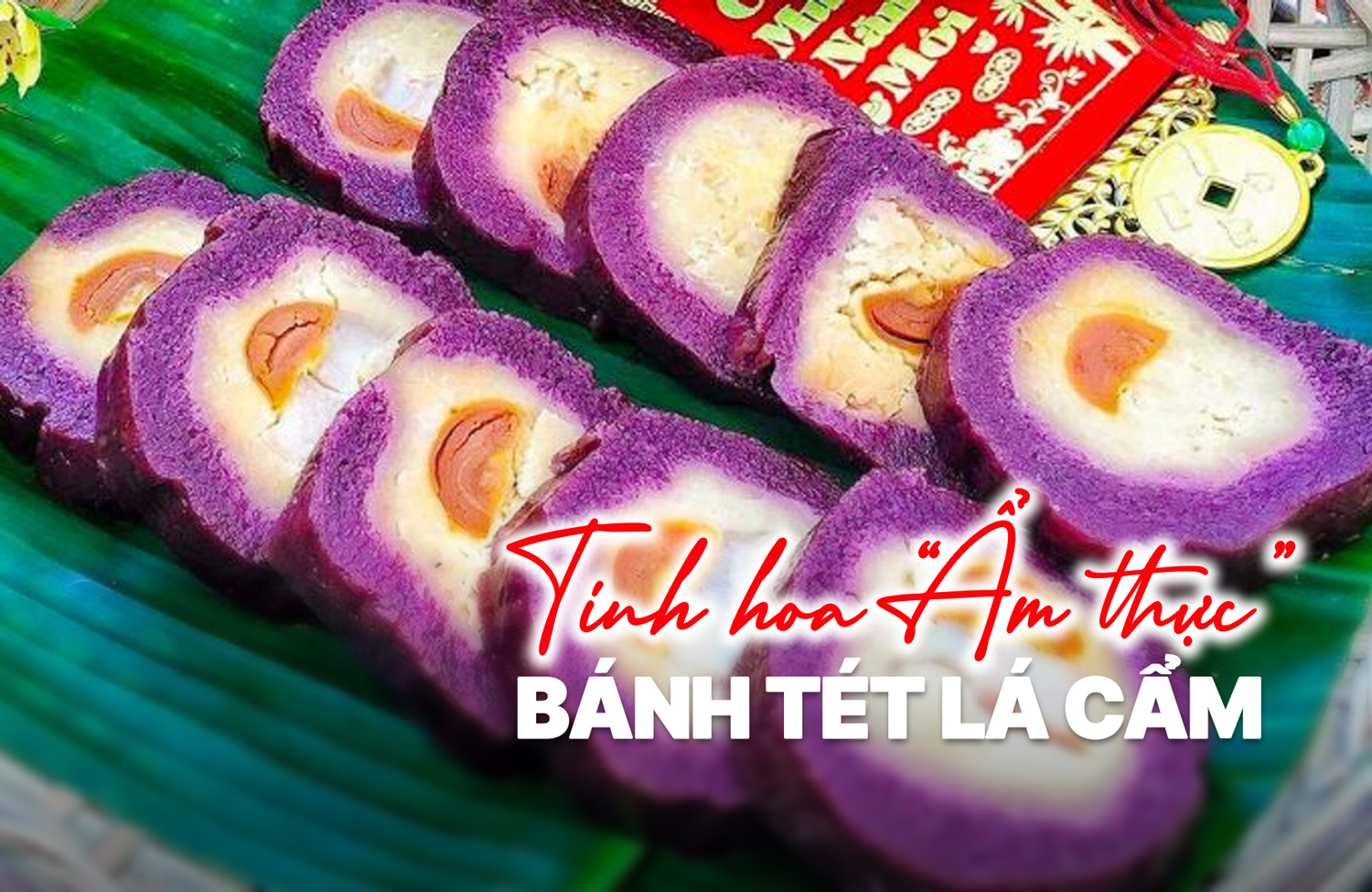 Bánh tét lá cẩm - Tinh hoa ẩm thực dân gian miền Tây