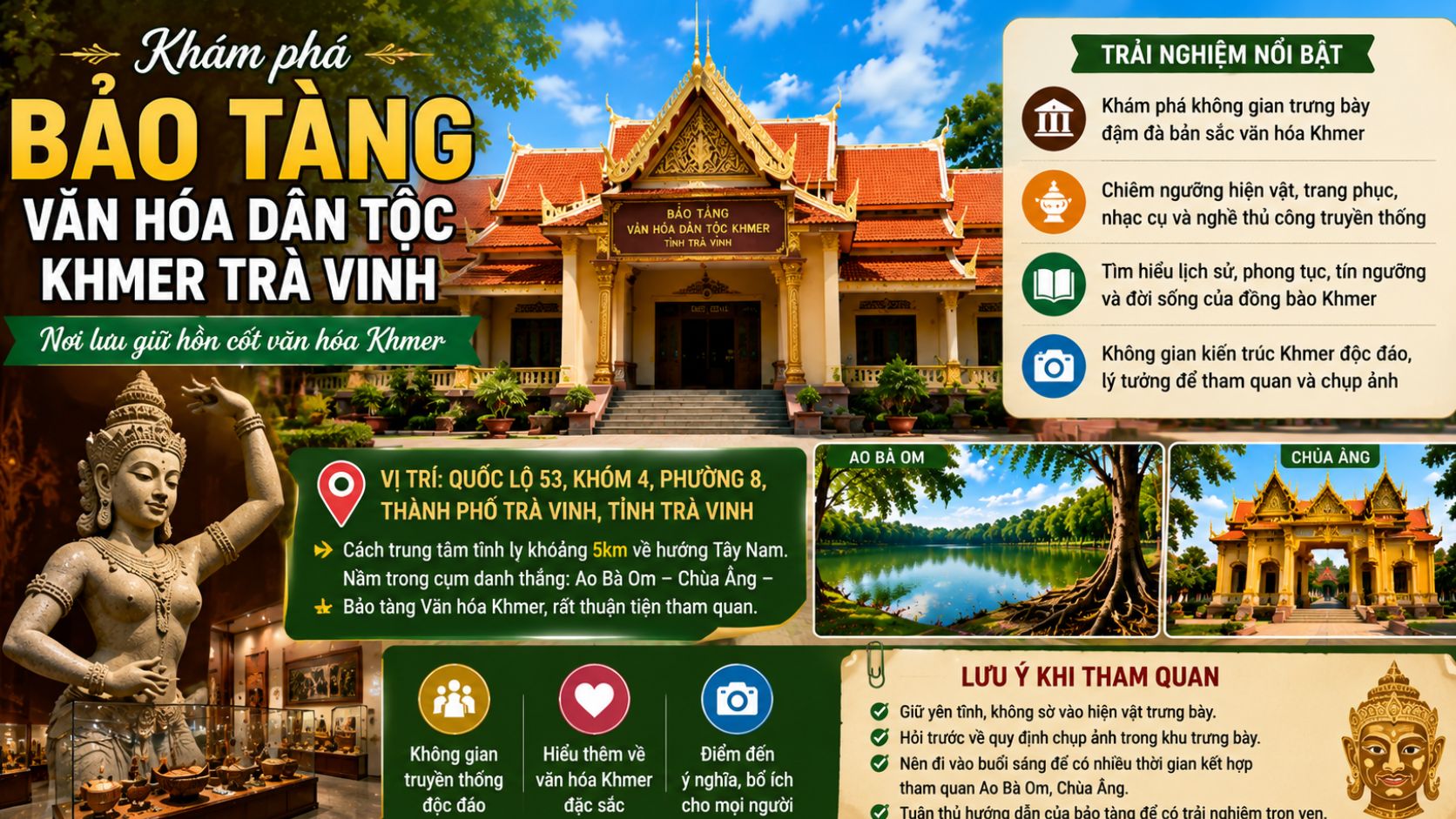 Bảo Tàng Văn Hóa Khmer Trà Vinh: Kinh Nghiệm Tham Quan