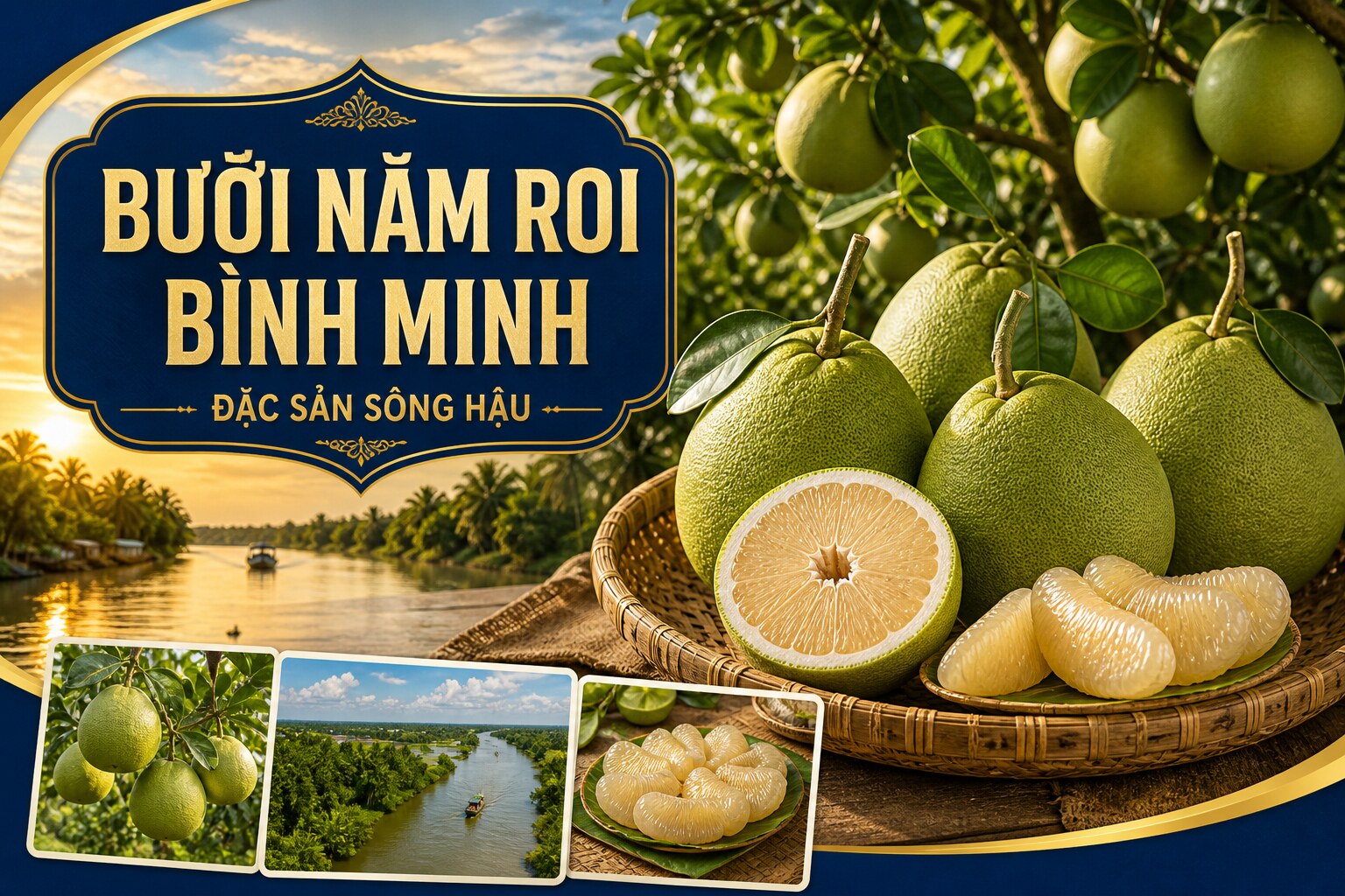 Bưởi Năm Roi Bình Minh Vĩnh Long: Đặc Sản Sông Hậu