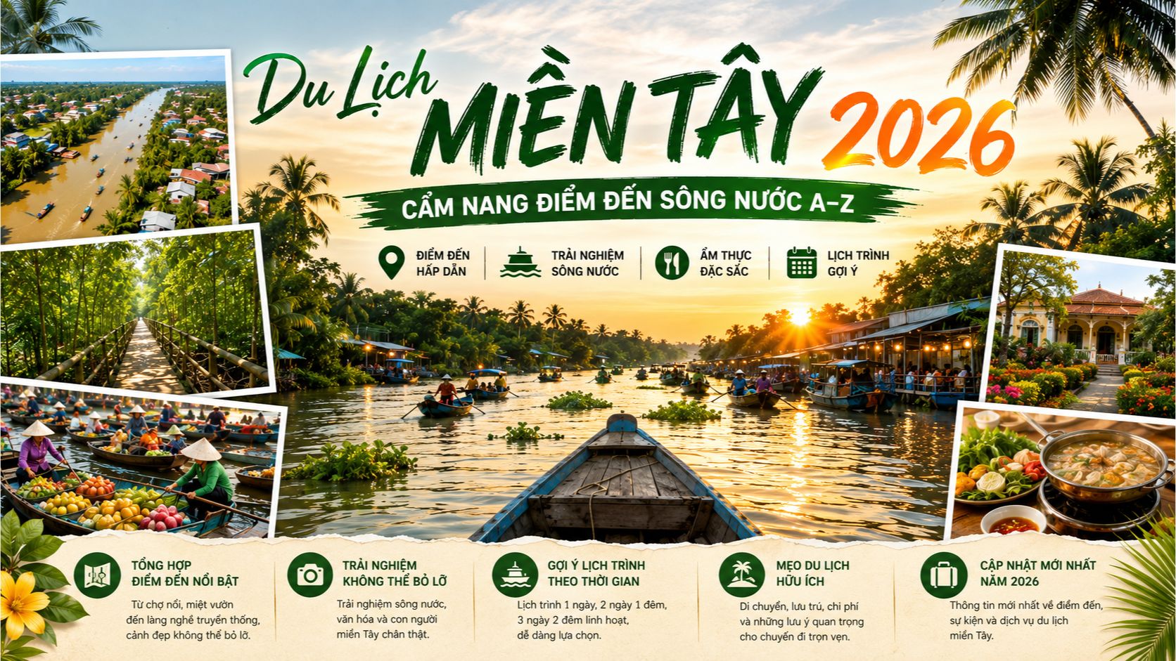 Du Lịch Miền Tây 2026: Cẩm Nang Điểm Đến Sông Nước A–Z