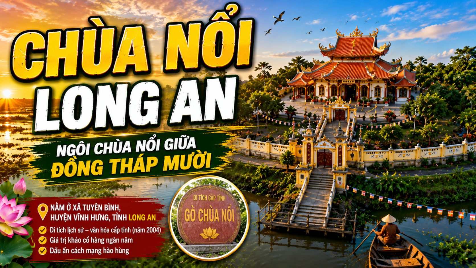Chùa Nổi Long An: Cổ Sơn Tự Linh Thiêng Giữa Đồng