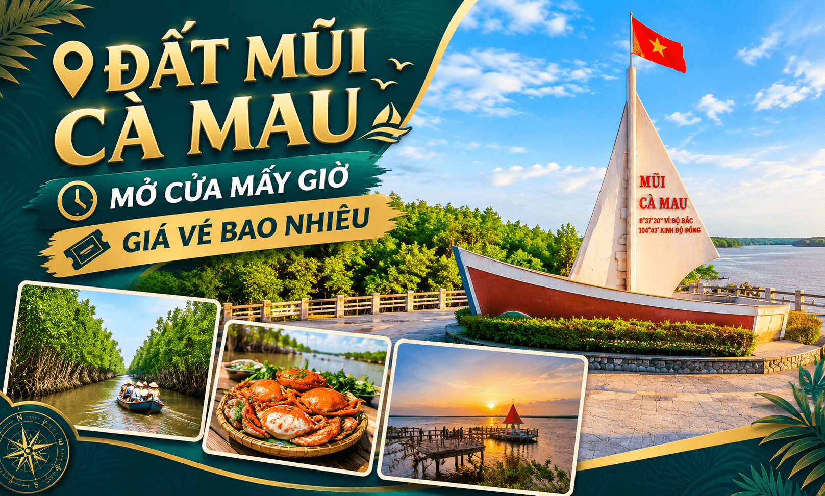 Đất Mũi Cà Mau Mở Cửa Mấy Giờ, Giá Vé Bao Nhiêu năm 2026?