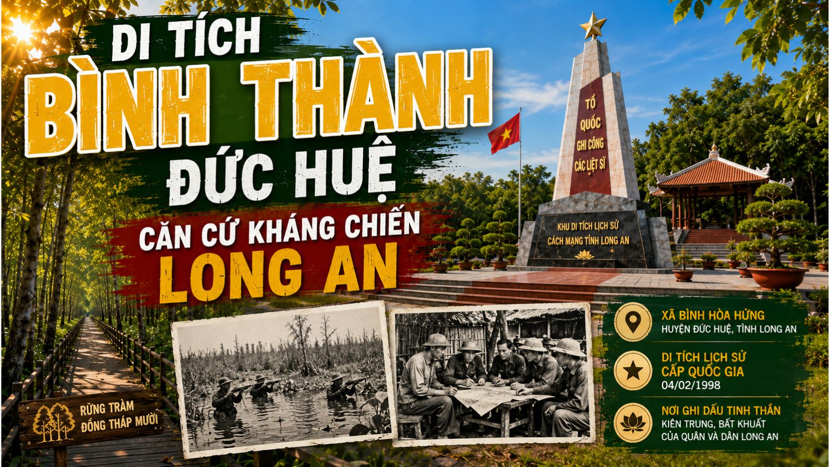 Di Tích Bình Thành Đức Huệ: Căn Cứ Kháng Chiến Long An